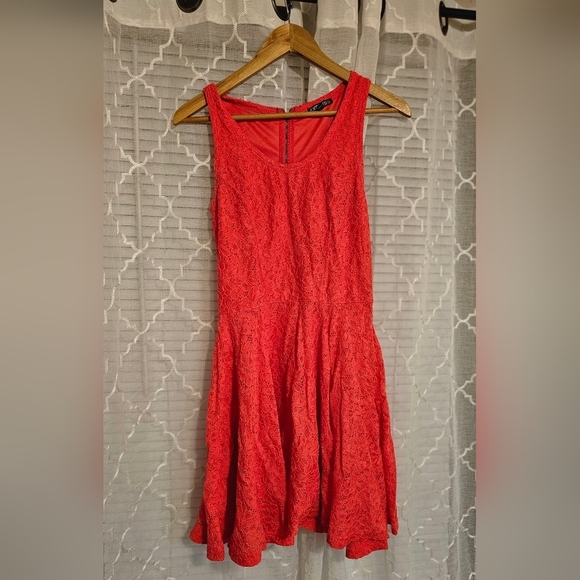 Express Dresses & Skirts - Express Elegant Coral Lace Dress